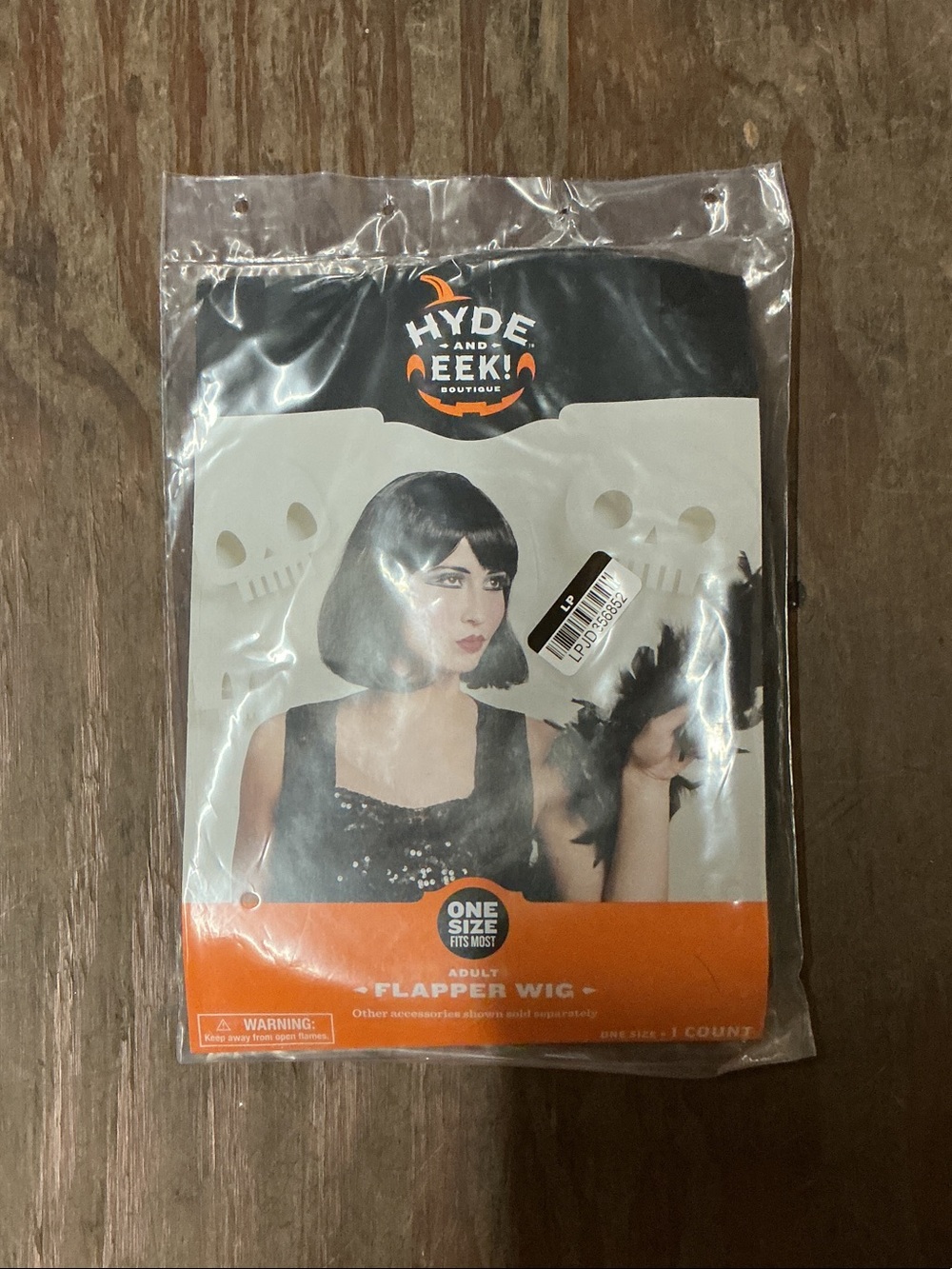Hyde and Eek! Adult Black Flapper Wig